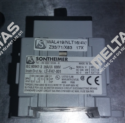 WAL419/NLT16/4V /Z33/71/X83  Sontheimer