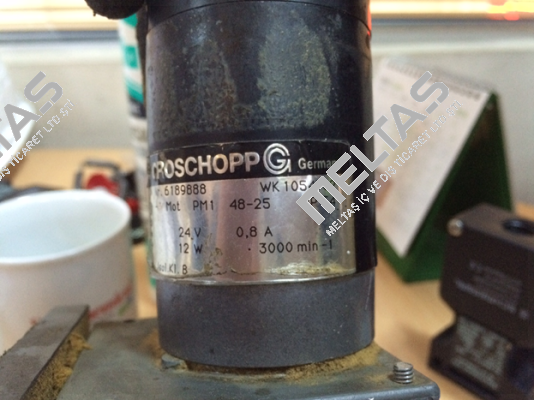 TYP: PM1 48-25, 24 V DC, 3000 U, 12 W, B14, IP54, MOTOR GEWICKELT NACH WK 1054702 - OEM Groschopp