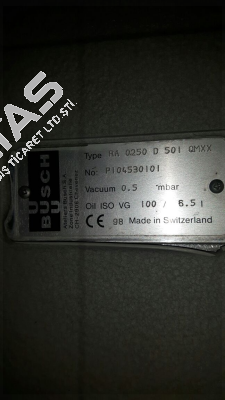 Type: RA 0250 D 501 QMXX  P/N: P104530101 obsolete replaced by  RA0255  Busch