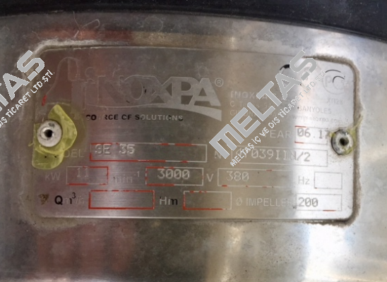 17 SE 35 DIN M 3000 RPM IE3 11 KW T132  Inoxpa
