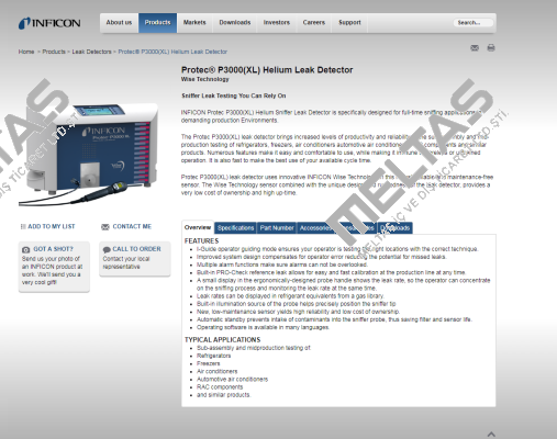 520-003  / type P3000XL Inficon