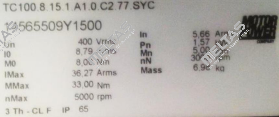 14565509Y1500 Motor Power