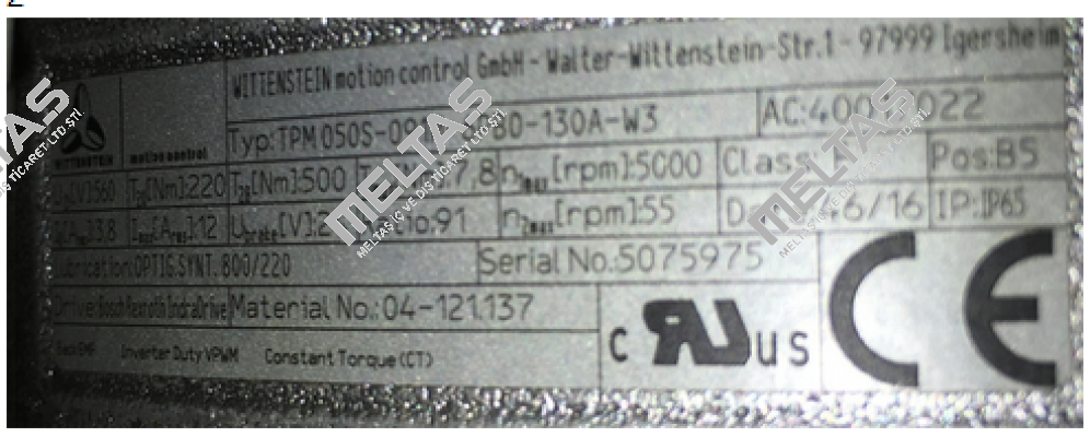 TPM050S-091M-6PB0-130A-W3  Wittenstein