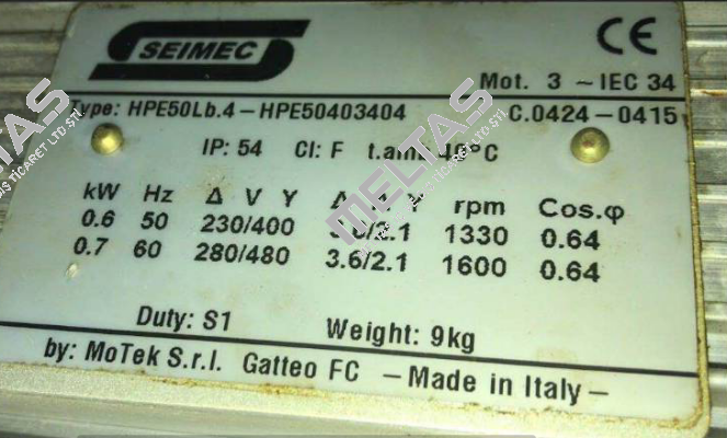 HPE50403404  Seimec (Rossi)