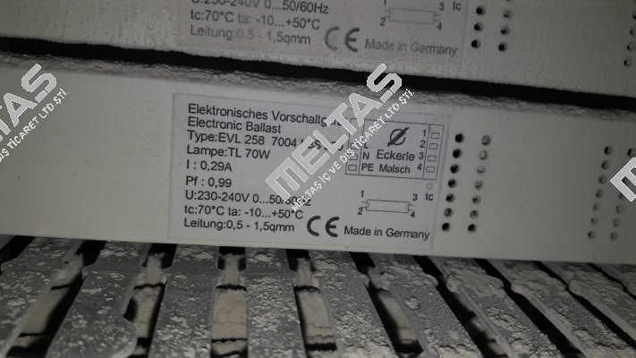 EVL258 7004 L8S 230 = 20pcs Eckerle