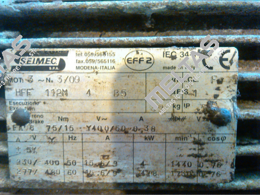 HFF90L4B5, replaced by HBF 90L 4 230.400-50 B5  Seimec (Rossi)