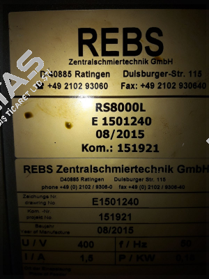 RS8000L  Rebs Zentralschmiertechnik