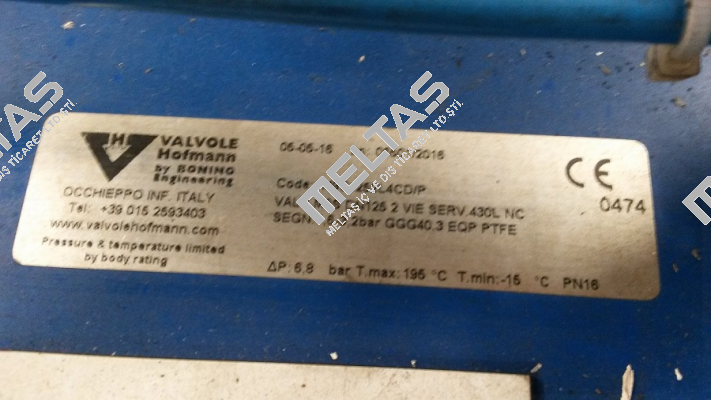 M9S1252L4CD/P Valvole Hofmann