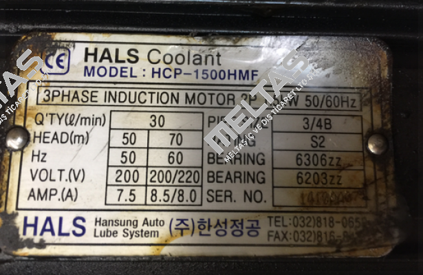 HS NO. 8413.70-9020  Hansung Precision
