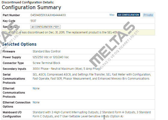 045146151XXAXH64444XX discontinued, replaced by  04515615XXXX4H64444X1  Sel