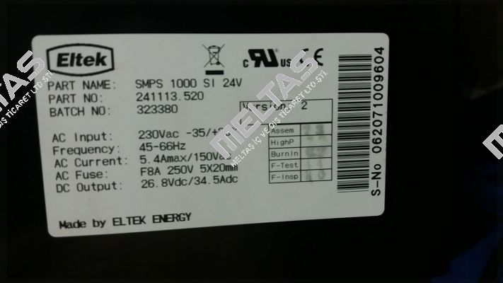 SMPS 1000 SI 24V no longer available,alternative CIES0301.002   Eltek