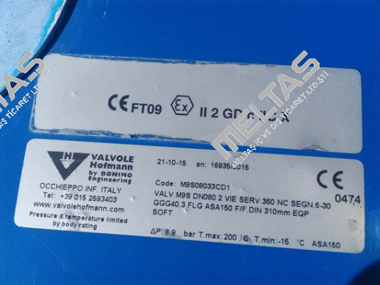 KIT.M9080  Valvole Hofmann