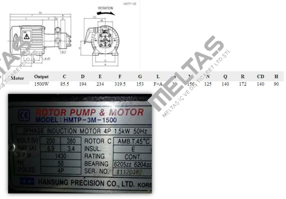 HMTP-3M-1500-204HAVB Hansung Precision
