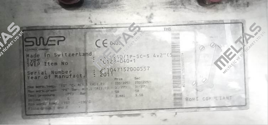 B35TH0x40/1P-SC-S 4x2"(54) / 16196-040 Swep
