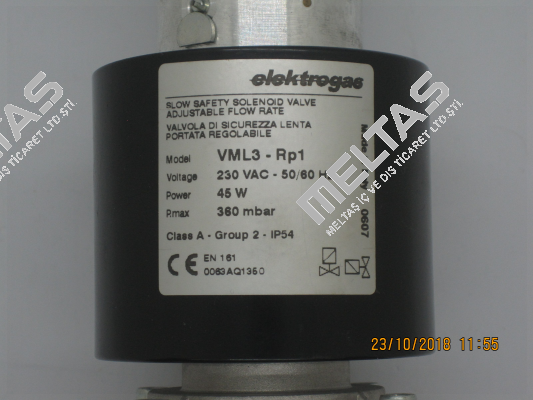 VML-3-RP1 - 230 VAC - 50/60 Hz - 360 mbar (stock) Elektrogas