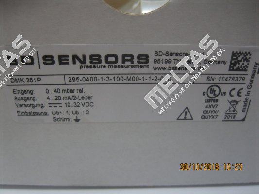 DMK 351P / Code: 295-0400-1-3-100-M00-1-1-2-000 Bd Sensors