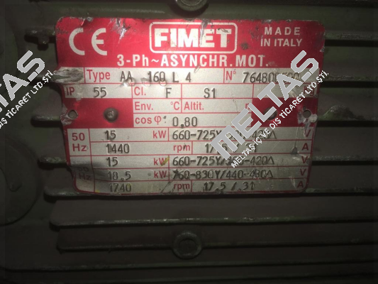 Type: AA 160 LA  Nr:764800500 Fimet
