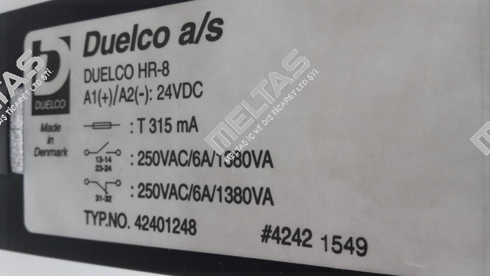 HR-8 Type: 42401248 obsolete,replaced by HR-2007F 24V (42080030) DUELCO