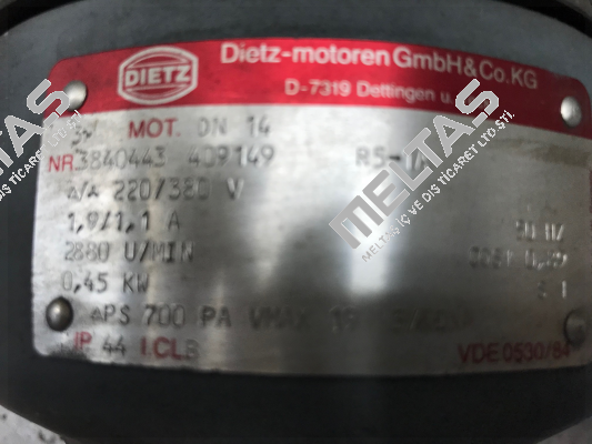 DN 14 NR: 3840443 409149 Dietz-Motoren