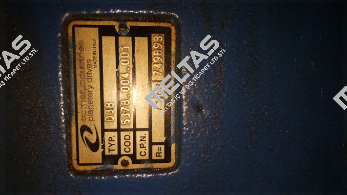 Type: D3B 5378.004.001 Comer Industries