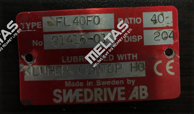 Type: FL 40 FO - 0 - 0 - 204 - R Swedrive