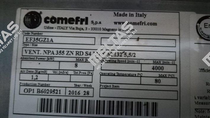 NPA 450 ZN RD S4 MPS M.160 15/2 Comefri