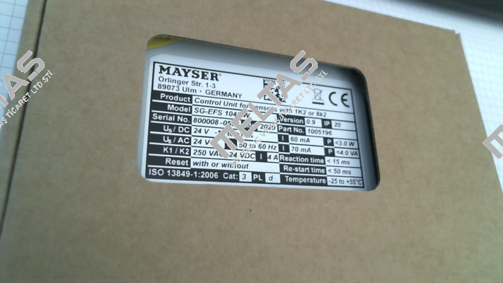 7554-1893 - SG-EFS 104 2W 24 V Mayser
