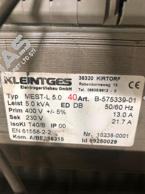 Type: MEST-L 5 B-575339-01 (OEM) Kleintges