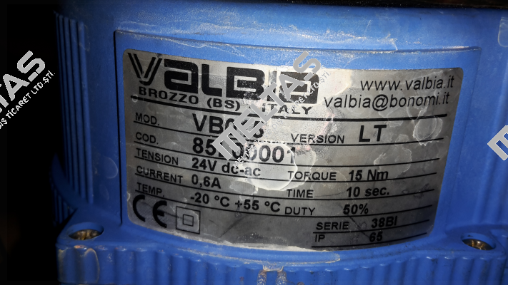 85L00001 /  Type VB15 Valbia