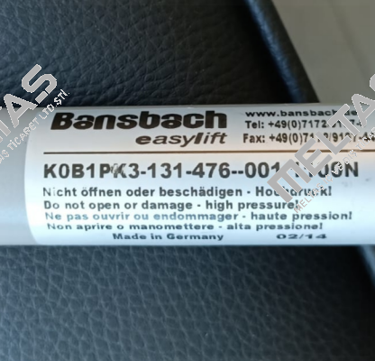 K0B1PK3-131-476--001/1100N Bansbach