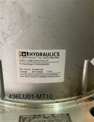 PN: PT3500139 / RV 350/204/300 R+L HYDRAULICS