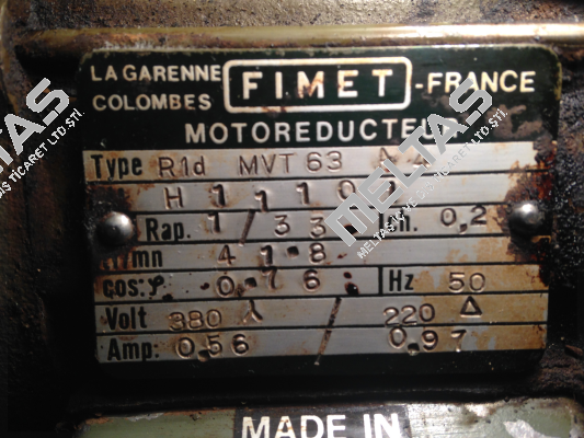 R1d MVT63 A4  H11101  Fimet
