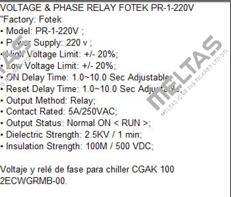 PR-1-220V  Fotek