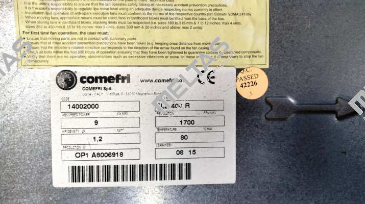 TLZ 400 RA Comefri