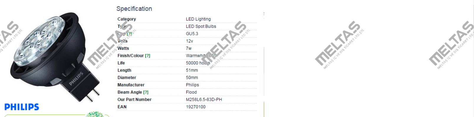 MLEDV6WGU533036-78543900 (M258L6.5-83D-PH)  Philips