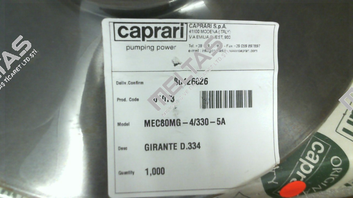 MEC80MG-4/330-5A CAPRARI