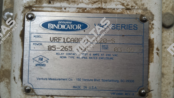 VRFII-SG-CX10B-108  Bindicator