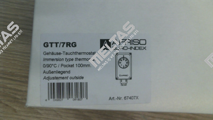 Nr.: 67407X Type: GTT/7RG 0/90°C 100mm IMIT (Afriso)