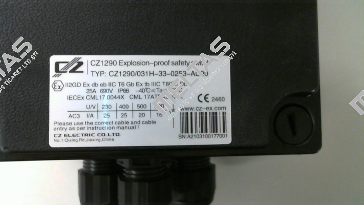 CZ1290/031H-33-0253-AD00 CZ Explosion-proof