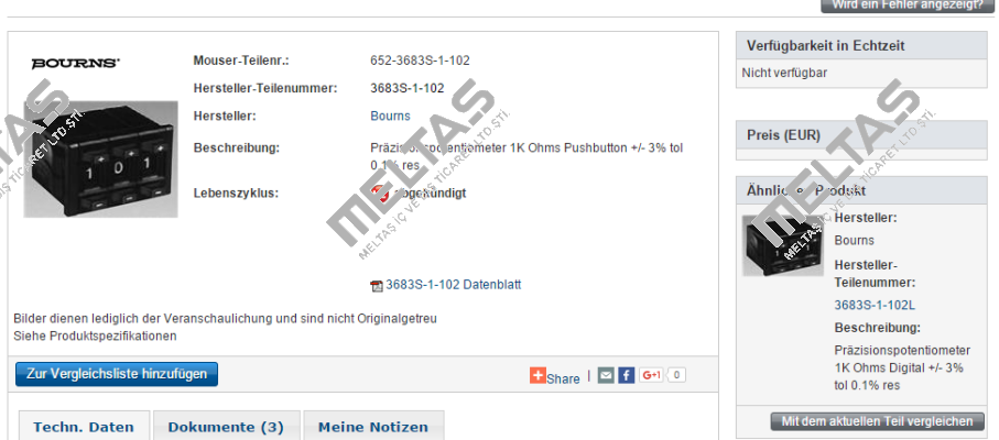 3683S-1-102, obsolete, replacement 3683S-1-102L  Bourns