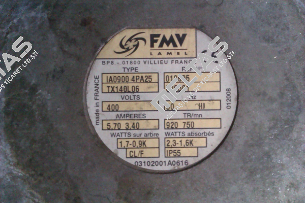 IA0900 4PA25 TX140L06 400V50HZ # 5001018695 FMV-Lamel (now Ziehl Abegg)