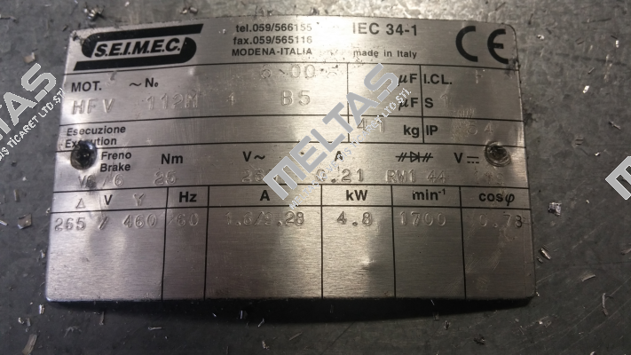 HFV 112M 1 B5 obsolete,replaced by HBV 112M 4 265.460-60 B5  Seimec (Rossi)