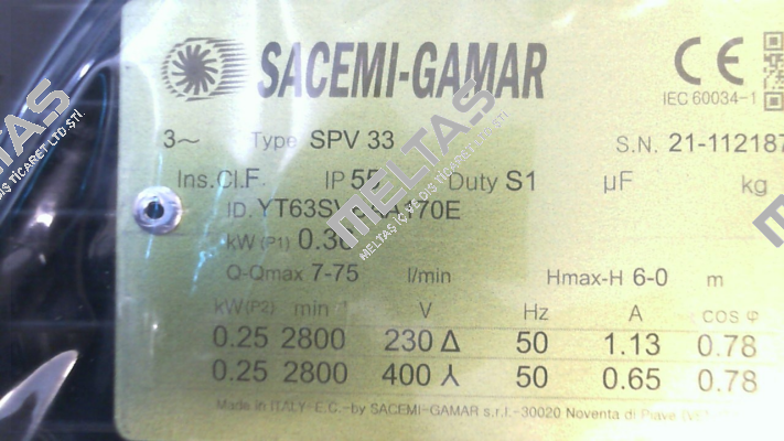 SPV 33-TRI (SPV 33 170T) Sacemi