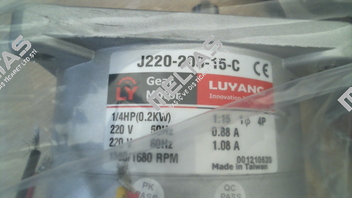 J220-200-15-C-G3 Luyang Gear Motor