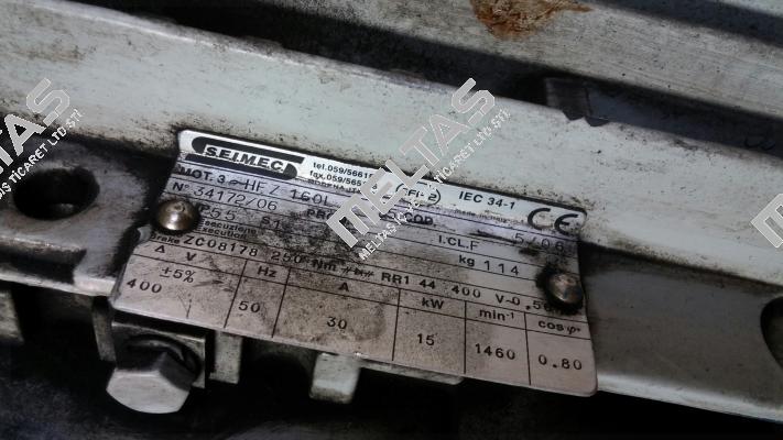 34172/06 obsolete, replaced by HBZ 160L 4 400-50 B5  Seimec (Rossi)
