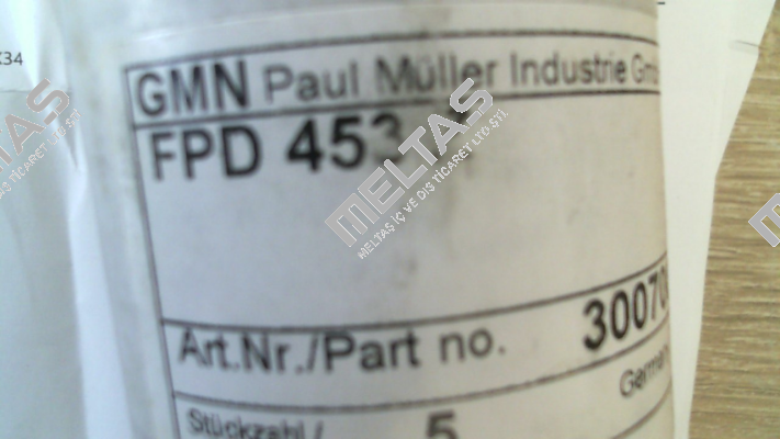 P/N: 19FPD453Z Type: FPD 453 Z Gmn
