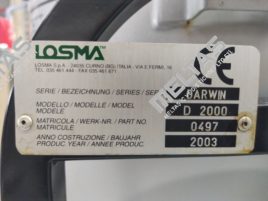 P/N: A001.218.01 Type: Darwin 2000 D Losma