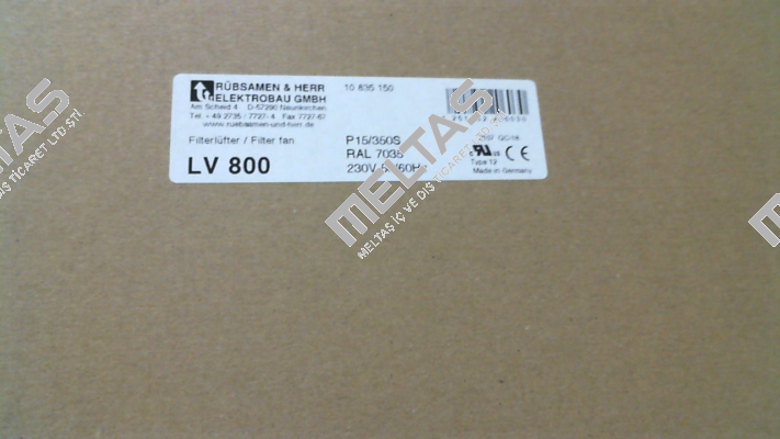 LV 800 light grey RAL 7035 - 230V AC Rübsamen & Herr