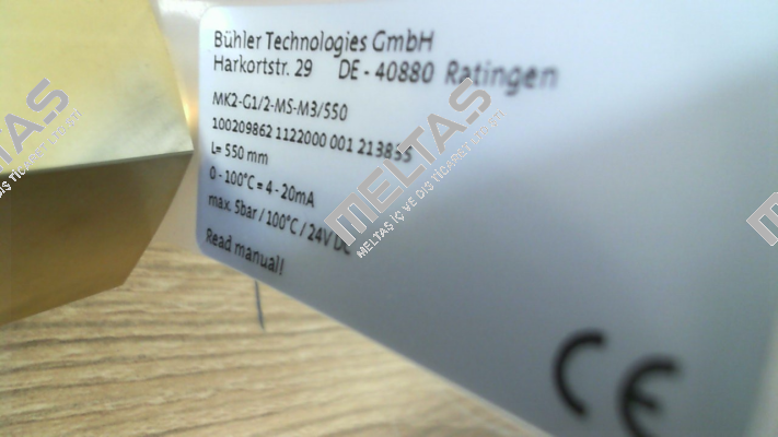 MK-2G1/2-MS-M3/550 Bühler Technologies