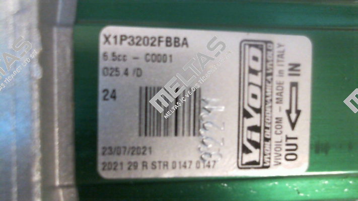 X1P3202FBBA / XV1P/6,5D-3/8-3/8 Vivoil Oleodinamica Vivolo